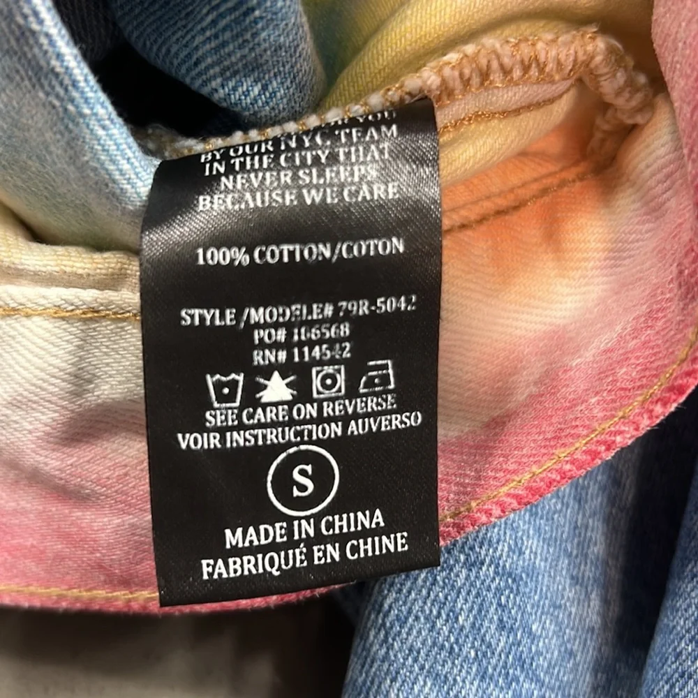 Blank NYC rainbow denim jacket. - Picture 8 of 8
